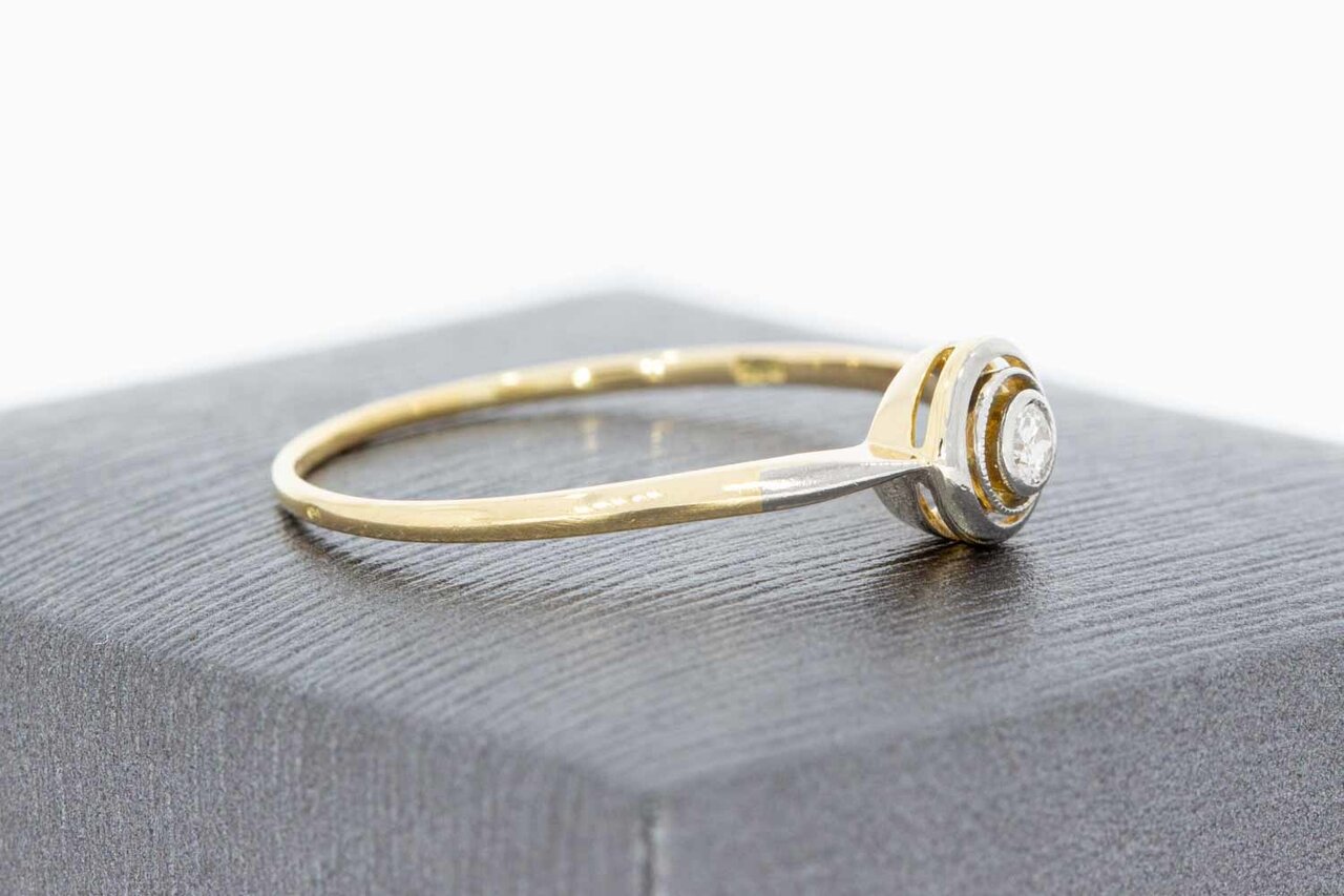 14 Karaat gouden diamantring - 19,9 mm