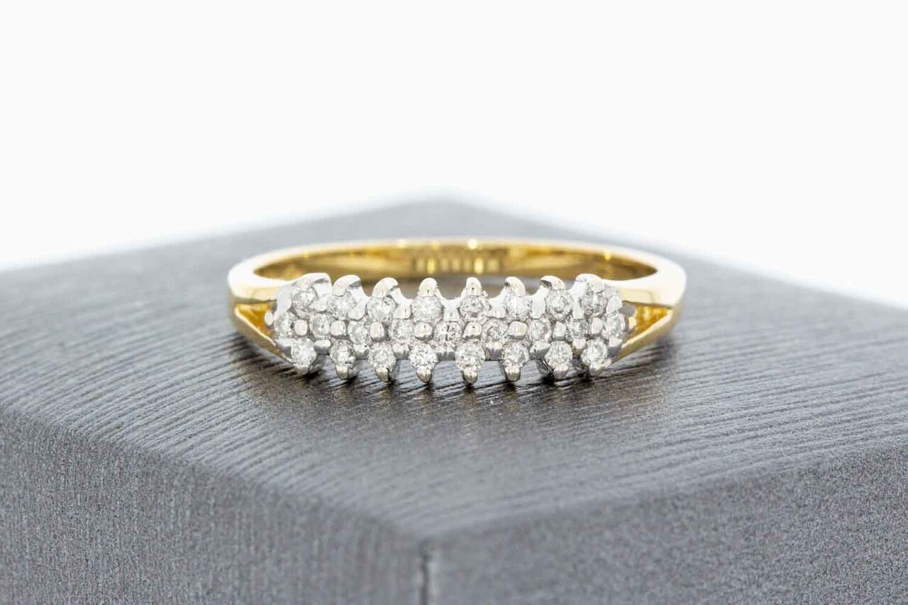 14 Karaat ring met Diamant - 17,7 mm
