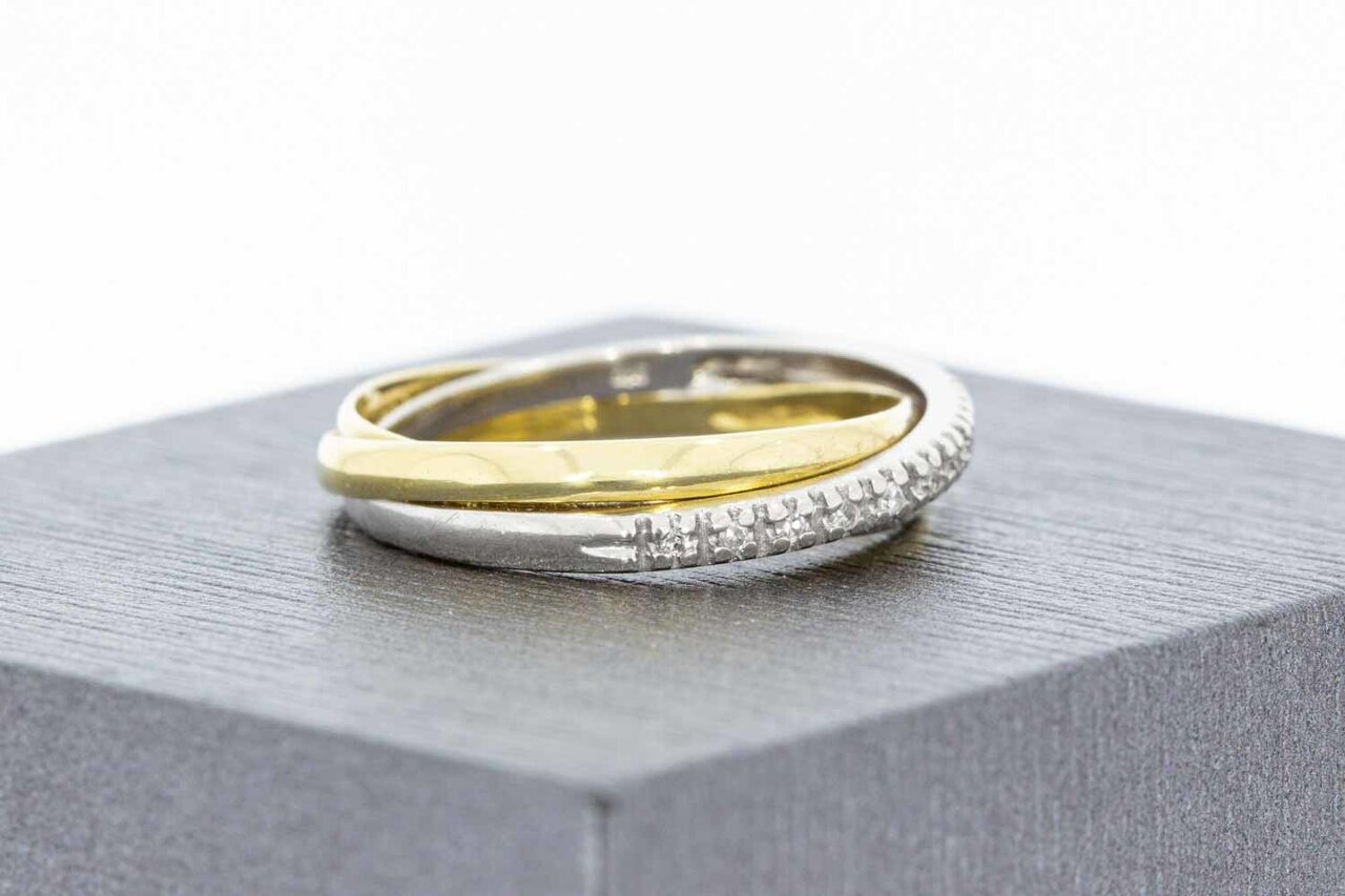 14 Karaat diamant ring goud - 17,4 m