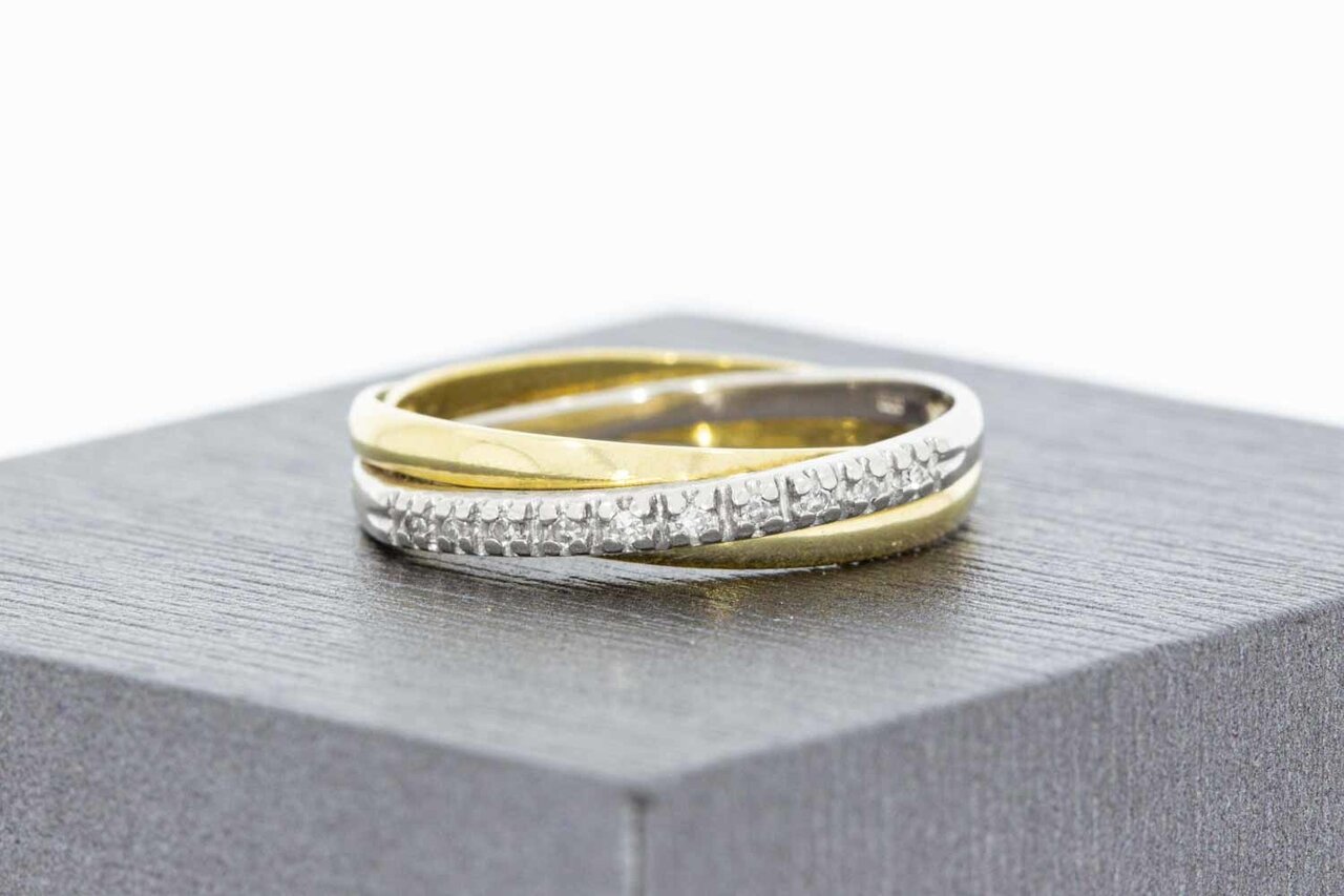 14 Karaat diamant ring goud - 17,4 m