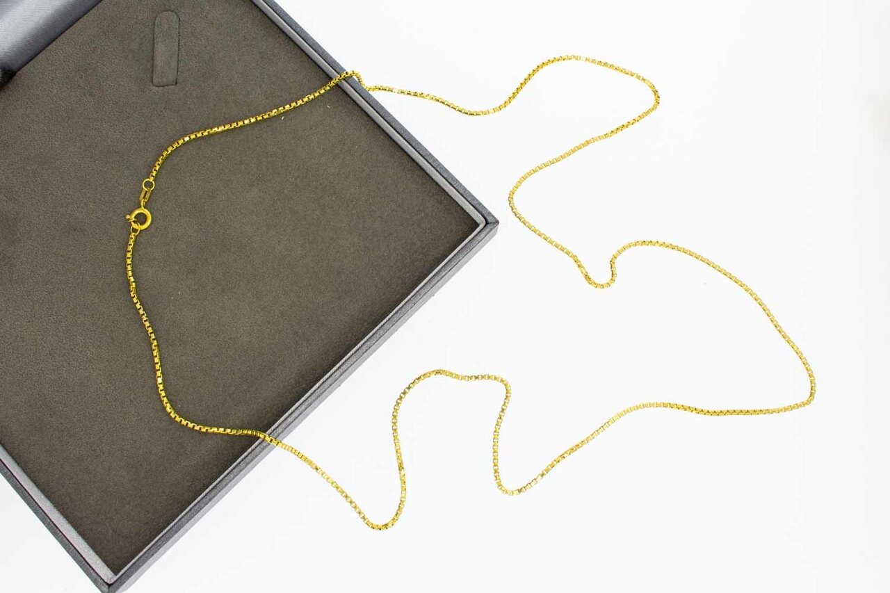 Venetiaanse ketting 8 karaat (geel) - 81 cm