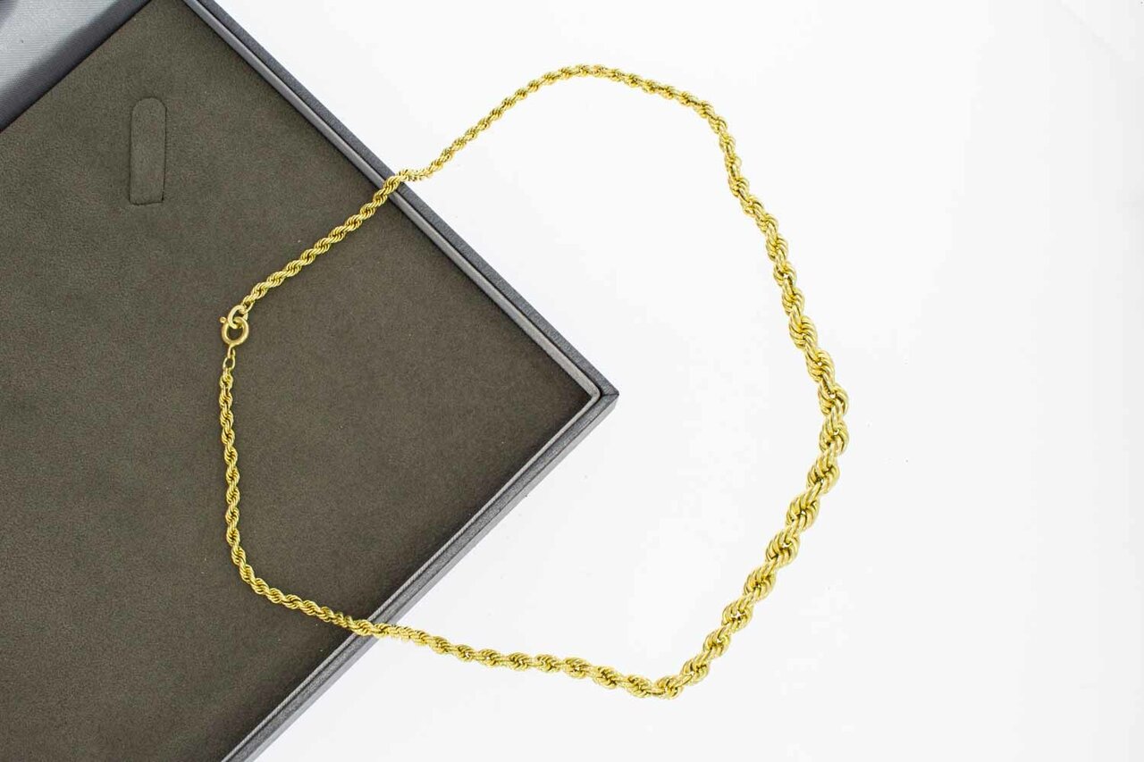 14 Karaat goud gevlochten ketting - 47,5 cm
