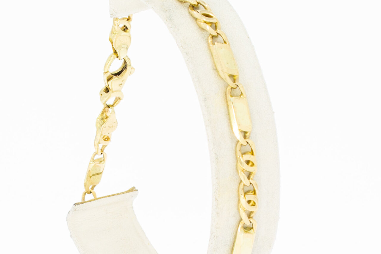 14 Karaat Valkoog goud armband - 22,5 cm