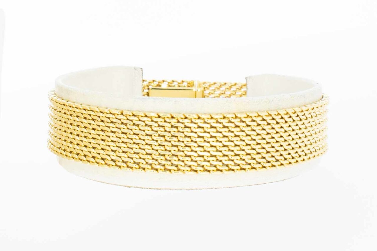 14 Karaat gevlochten armband - 18,9 cm