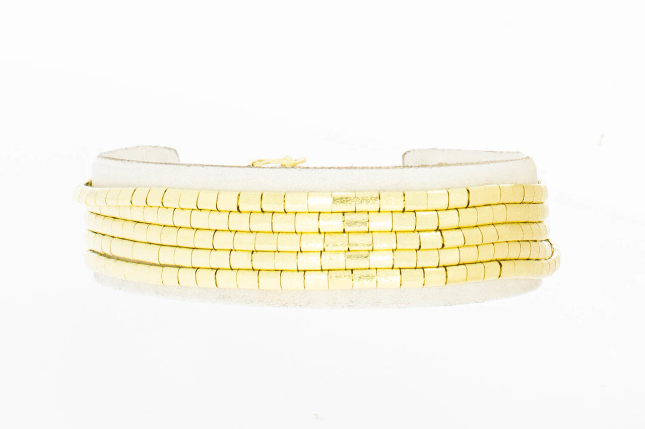 18 Karaat goud Staafjes armband - 19,7 cm