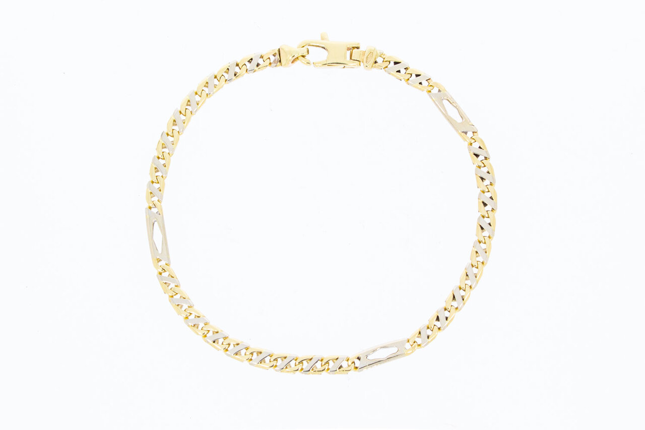 14 Karaat goudenarmband Valkenoog - 19,7 cm
