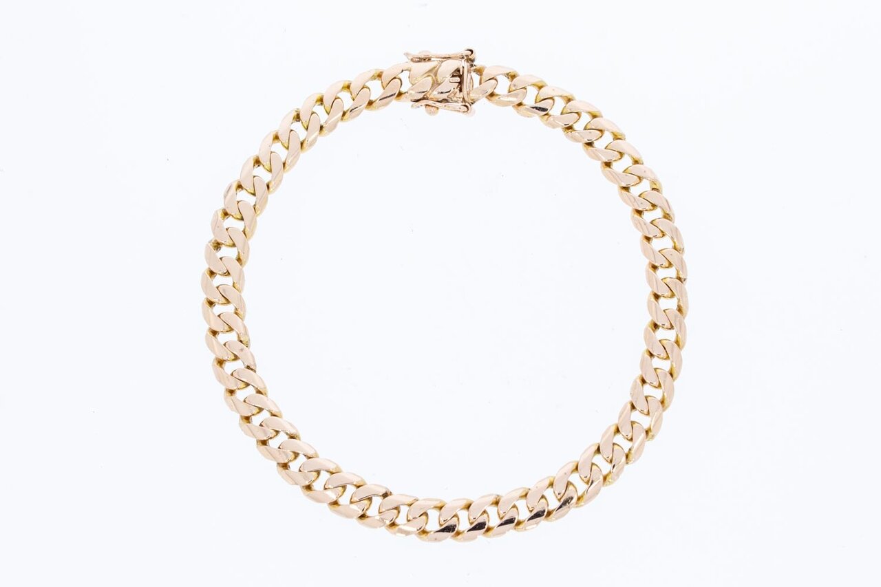 Gourmet armband 18 Karaat goud - 21,3 cm