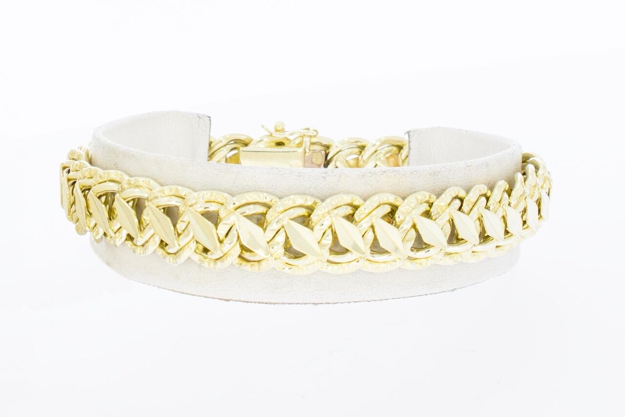 14 Karaat gevlochten armband - 20,3 cm