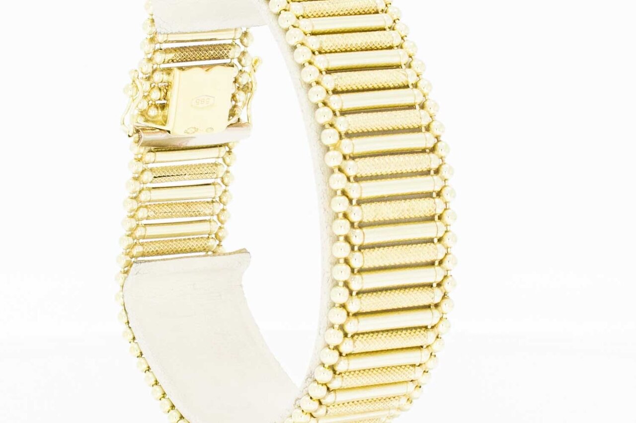 14 karaat Spijltjes armband - 19,6 cm