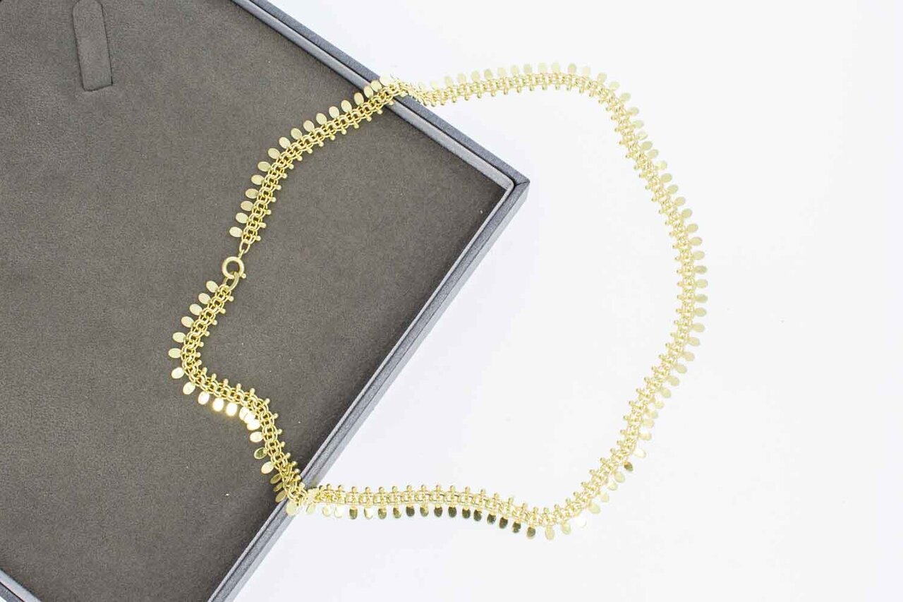 14 Karaat Vintage Spijltjes Collier - 43 cm