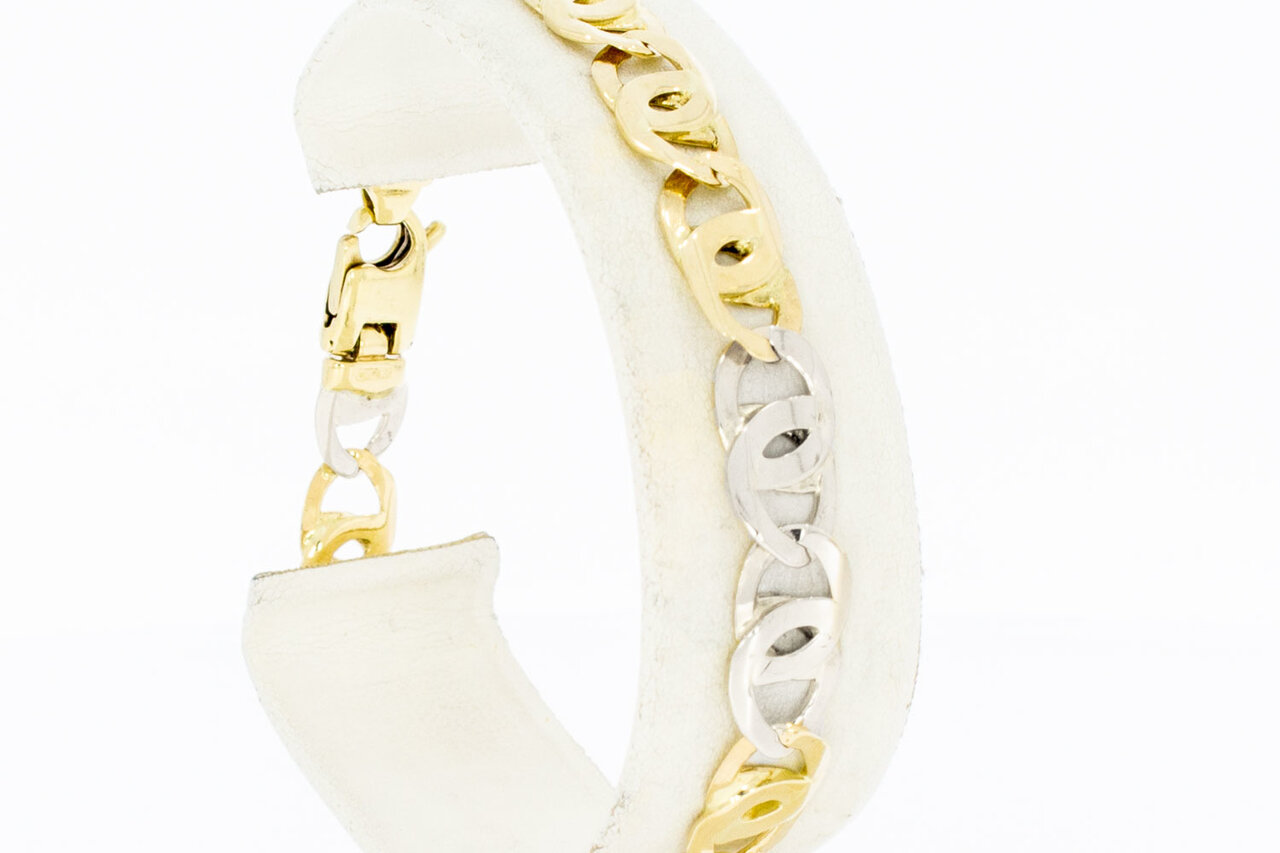 14 Karaat Valkoog armband - 19,6 cm