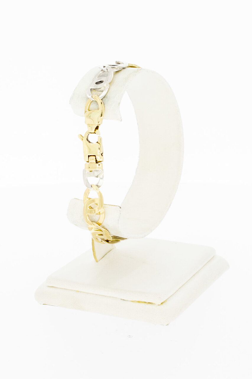14 Karaat Valkoog armband - 19,6 cm