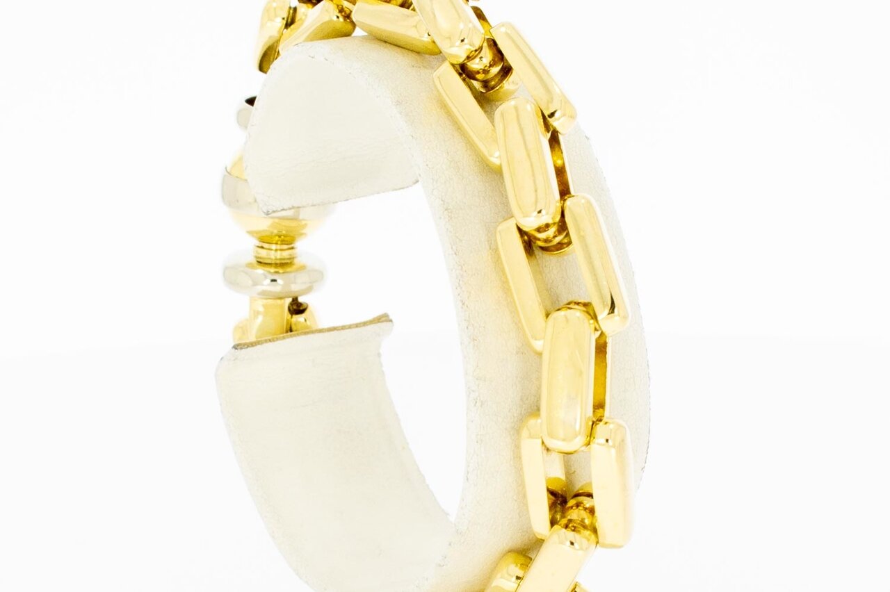 18 Karaat bicolor Anker armband - 19,8 cm