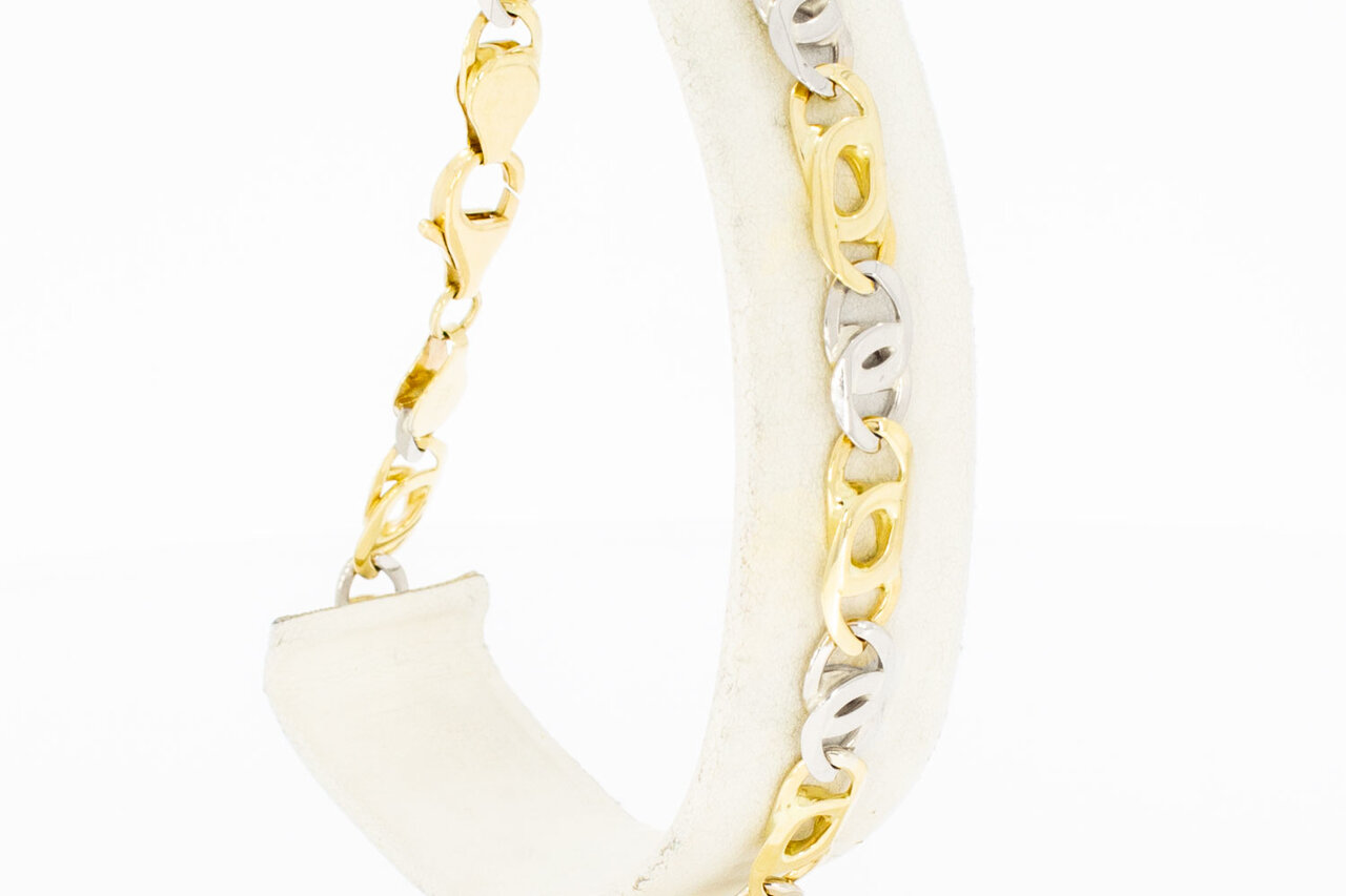 14 Karaat goud Valkoog armband - 23,4 cm