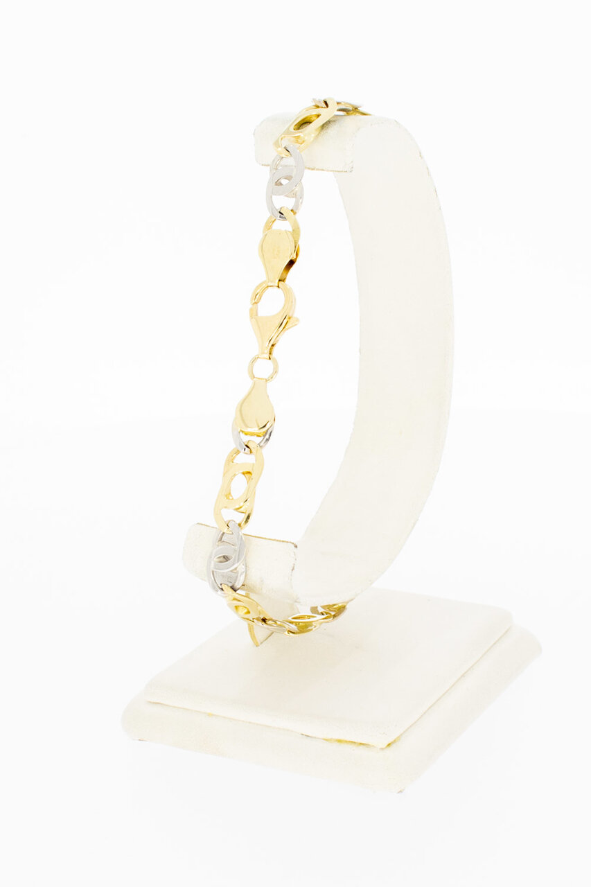 14 Karaat goud Valkoog armband - 23,4 cm