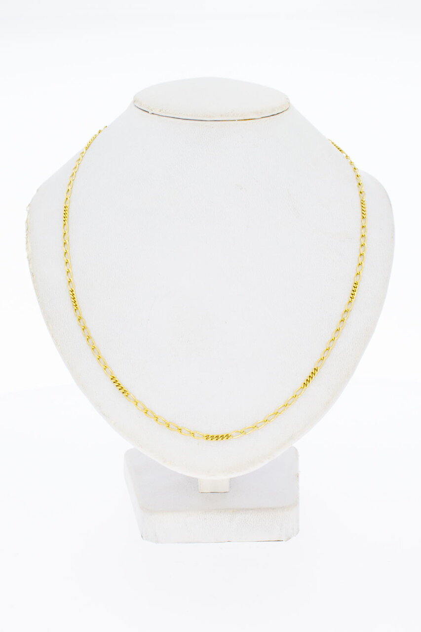 Gourmet ketting 14 karaat geelgoud - 46 cm