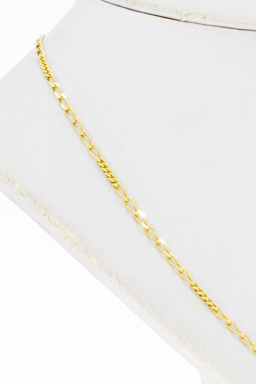 Gourmet ketting 14 karaat geelgoud - 46 cm
