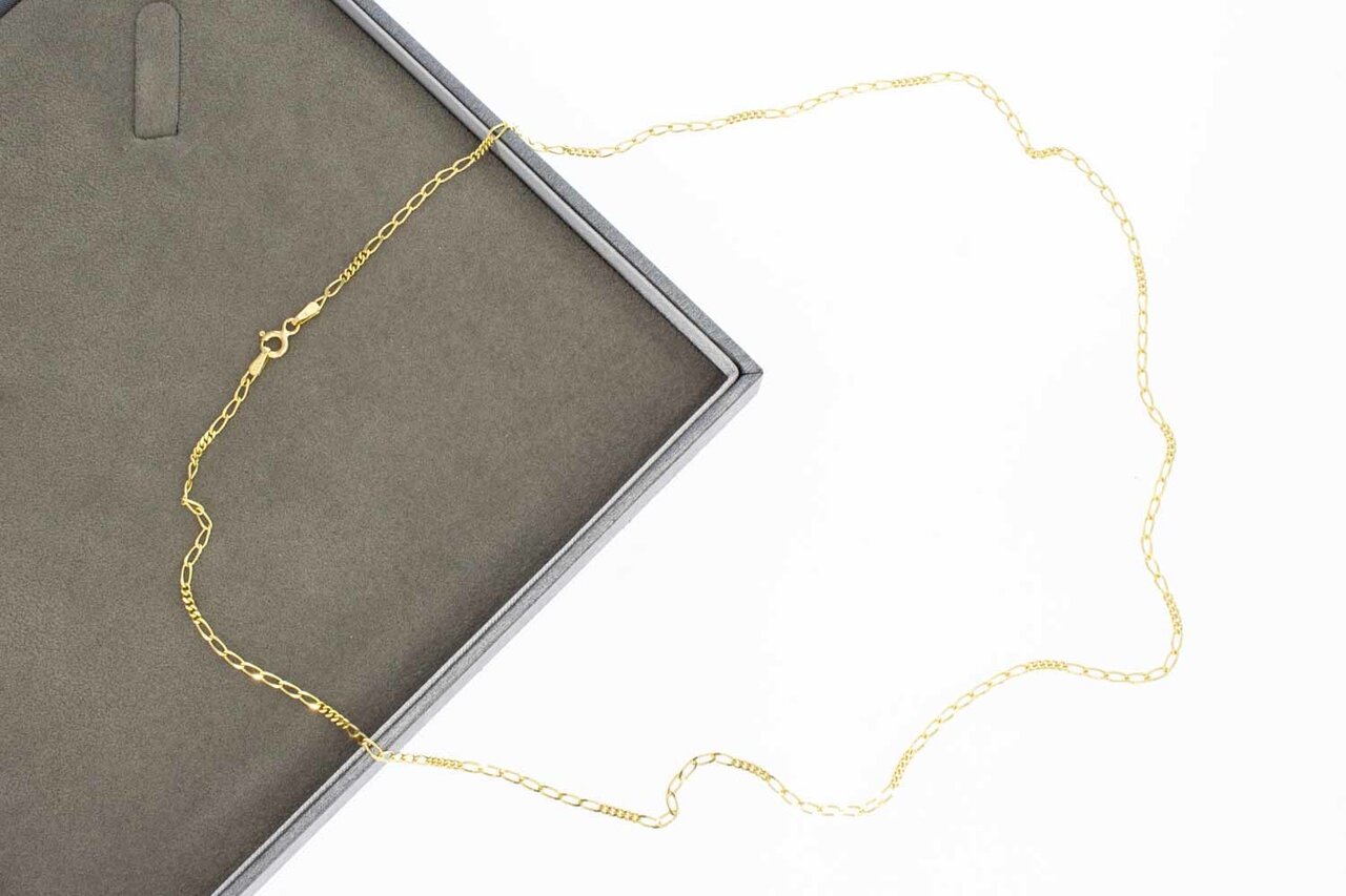 Gourmet ketting 14 karaat geelgoud - 46 cm