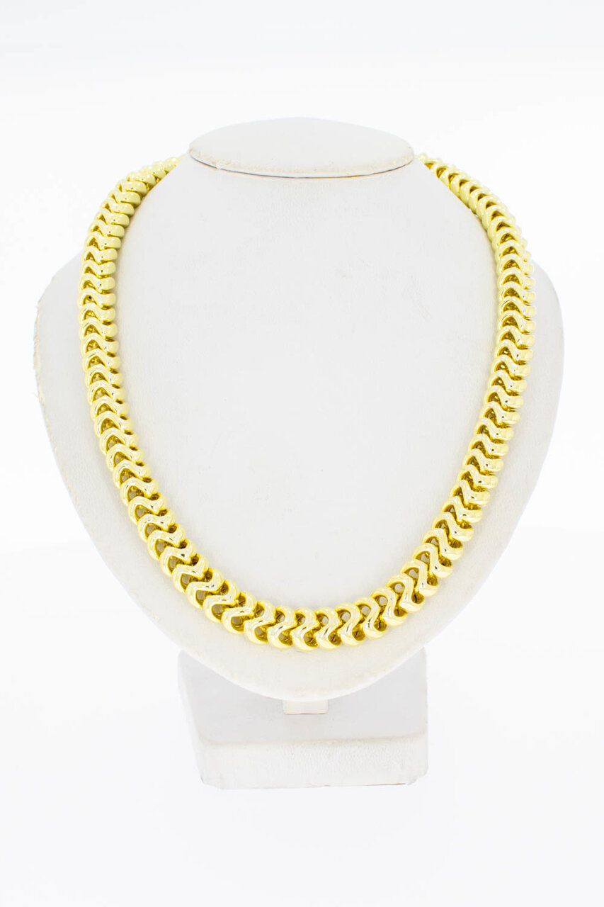 18 Karaat Ribben Koningsketting - 46 cm