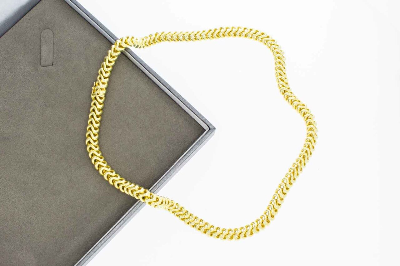 18 Karaat Ribben Koningsketting - 46 cm