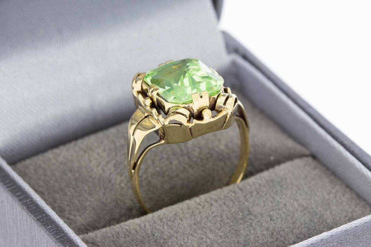 Vintage 14 Karaat Citrien ring - 16,8 mm