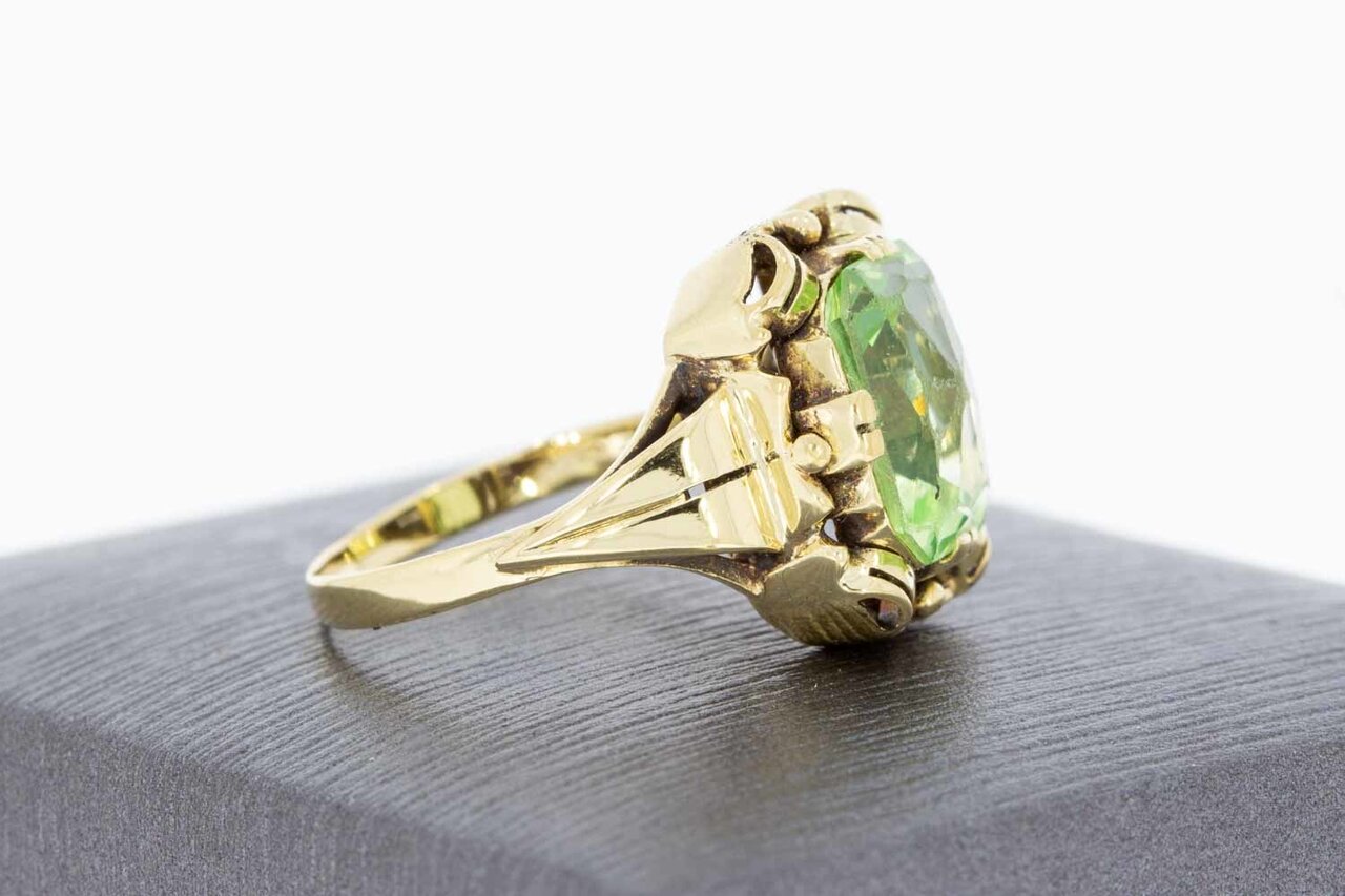 Vintage 14 Karaat Citrien ring - 16,8 mm