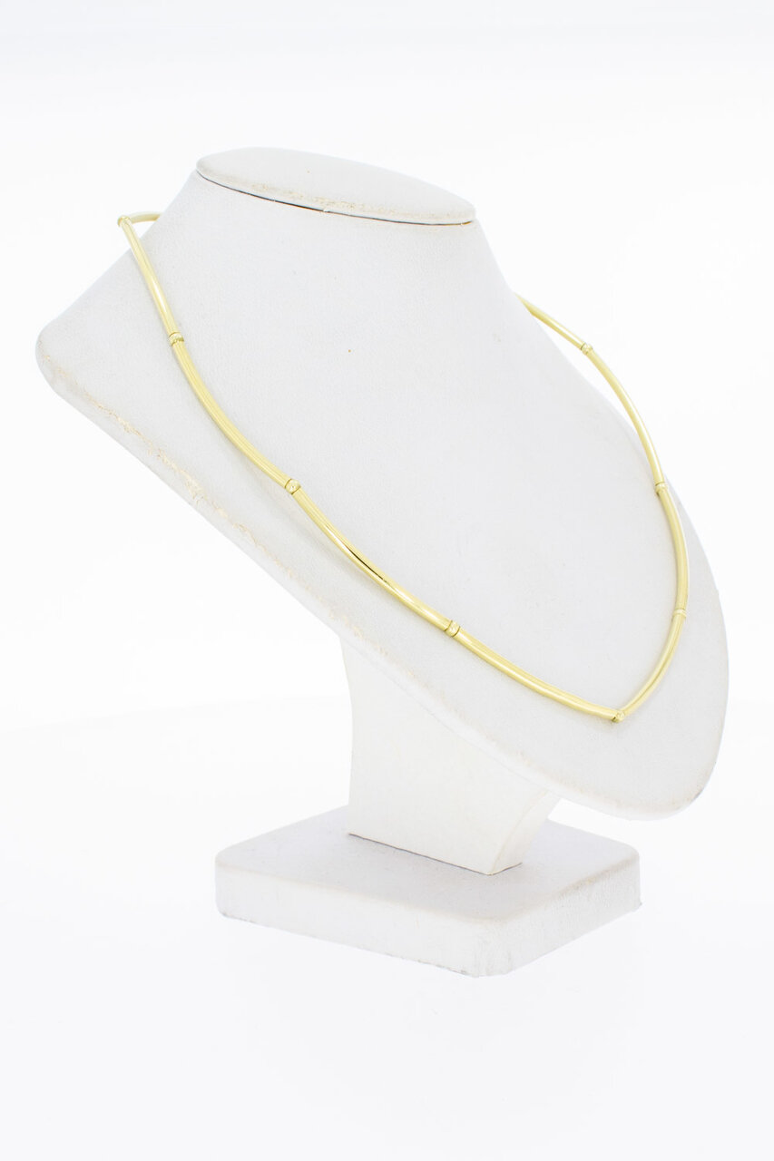 14 Karaat gouden Staafjes Collier - 41,5 cm