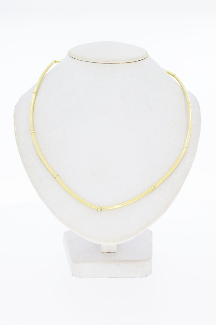 14 Karaat gouden Staafjes Collier - 41,5 cm