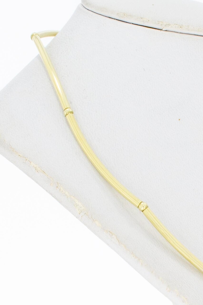 14 Karaat gouden Staafjes Collier - 41,5 cm