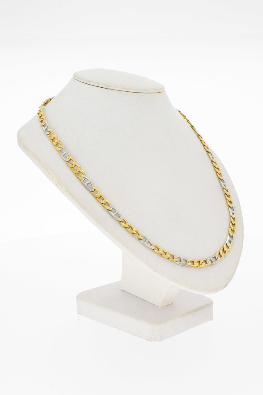 18 Karaat bicolor Gourmet ketting - 48 cm