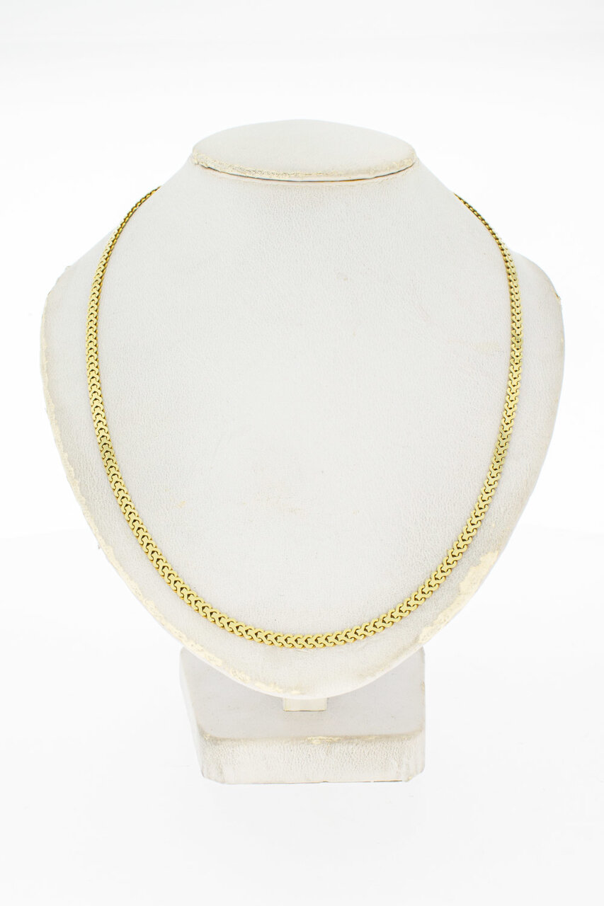 Gevlochten ketting 14 Karaat - 45,5 cm