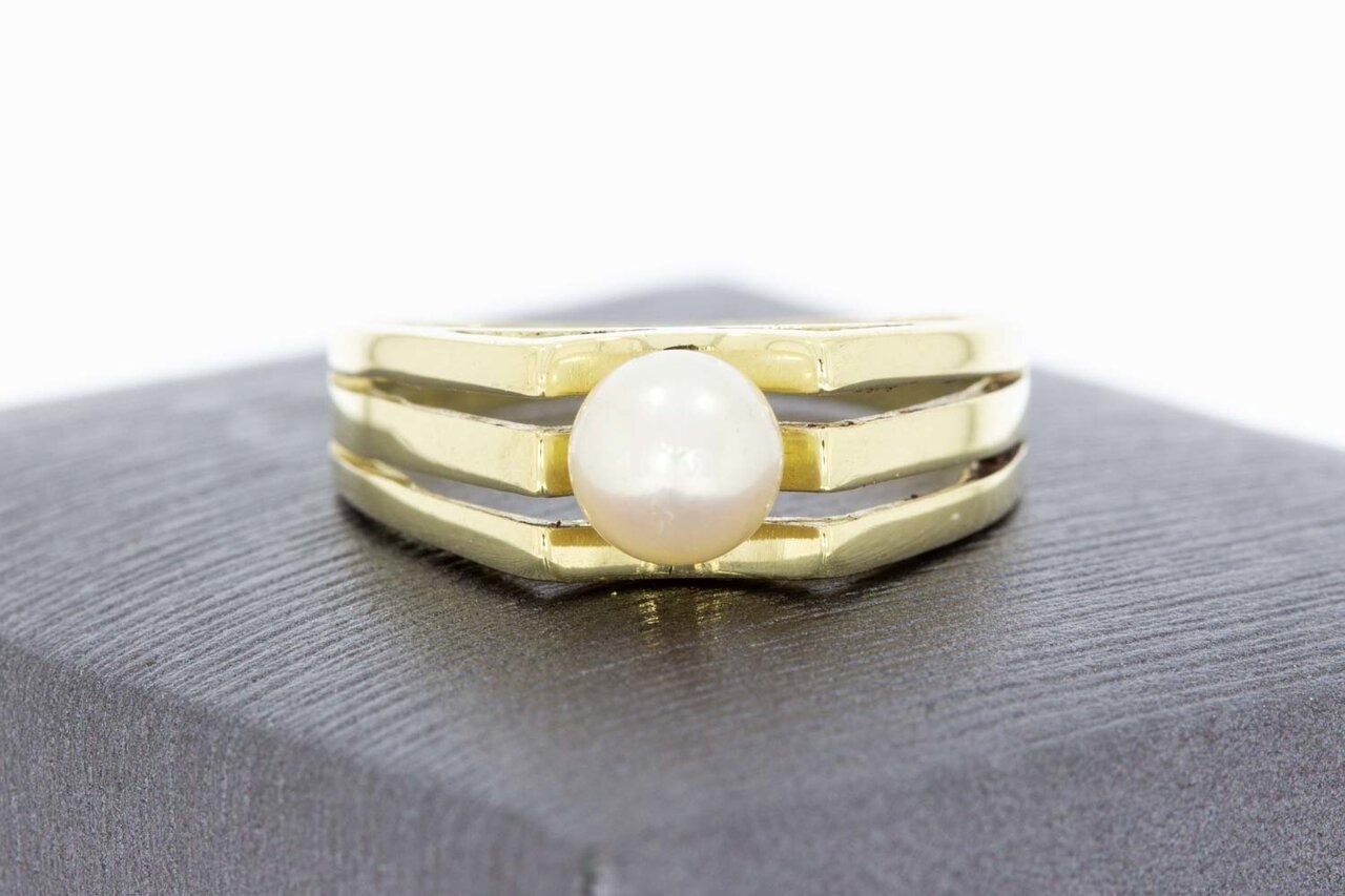 14 Karaat gouden Parelring - 17,6 mm