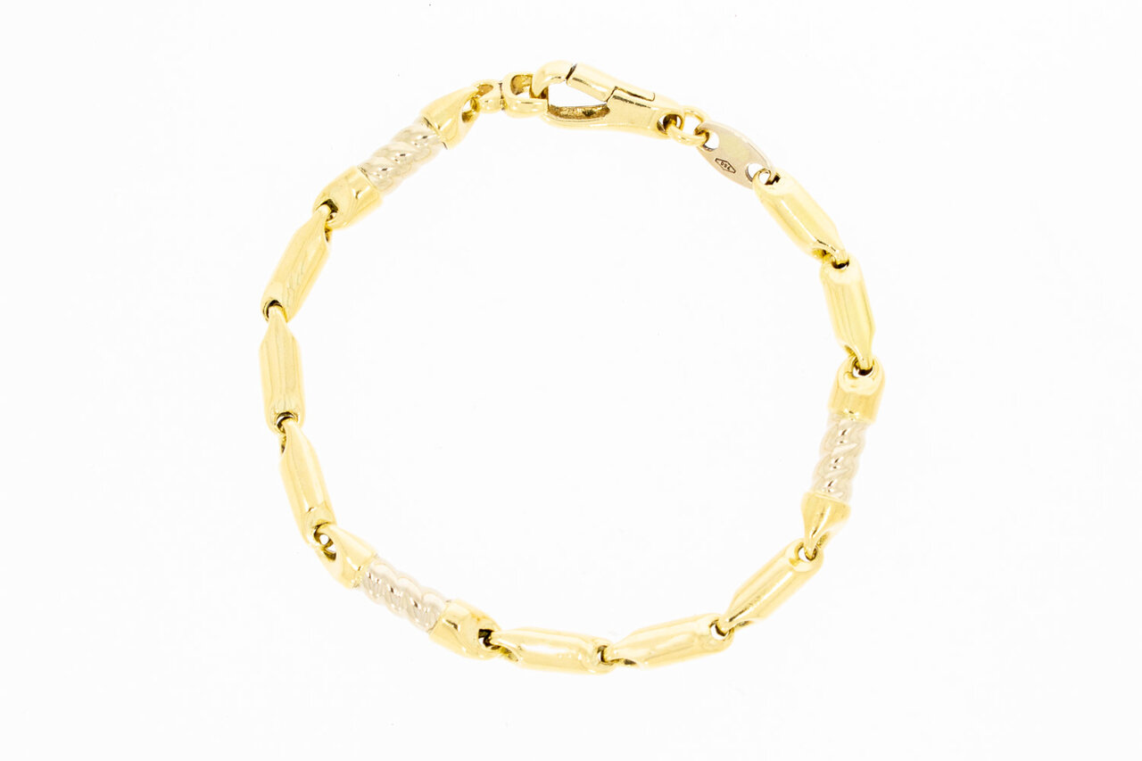 18 Karaat goud Staafjes armband -19,2 cm