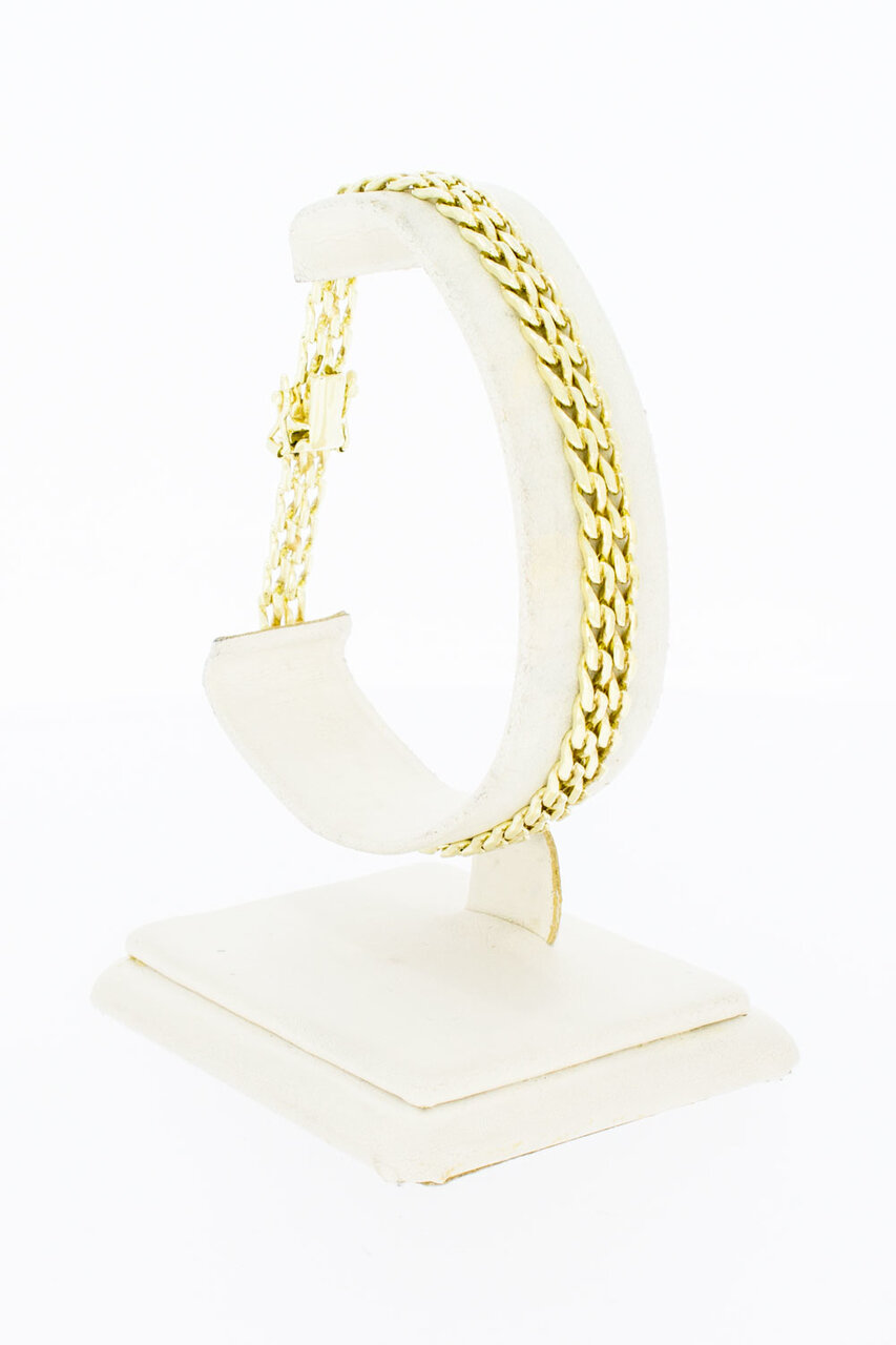 14 Karaat gouden Staafjes armband - 20,4 cm
