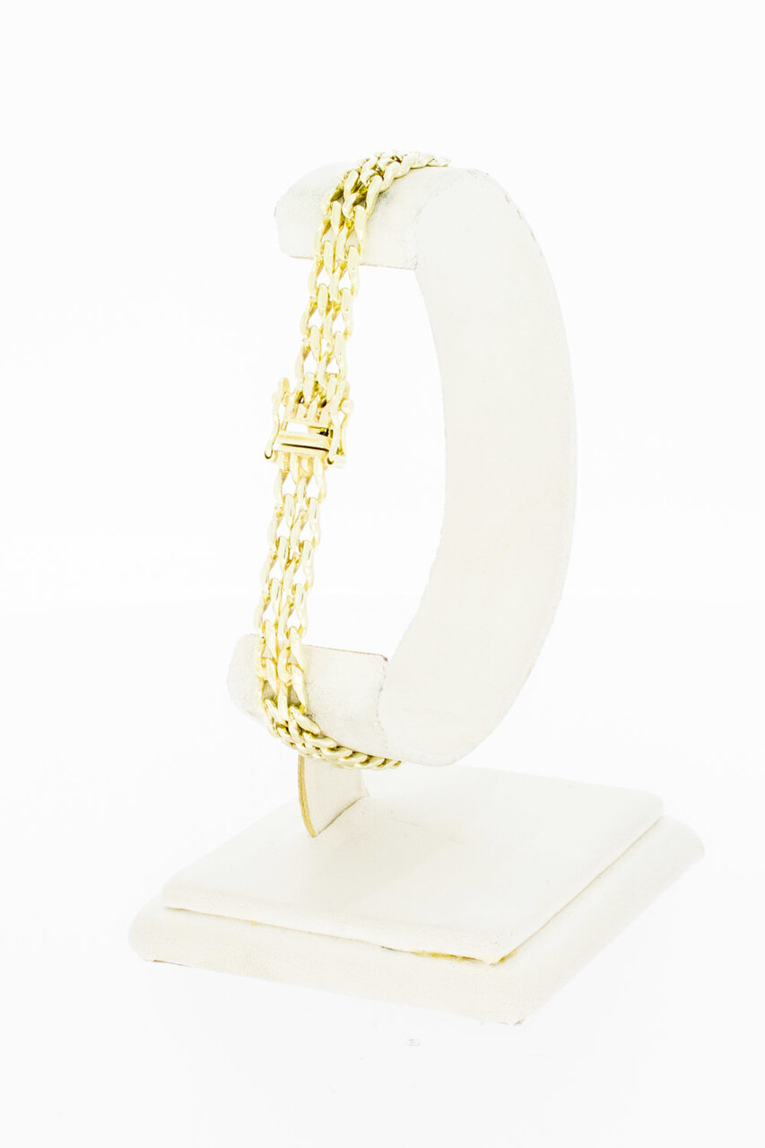 14 Karaat gouden Staafjes armband - 20,4 cm