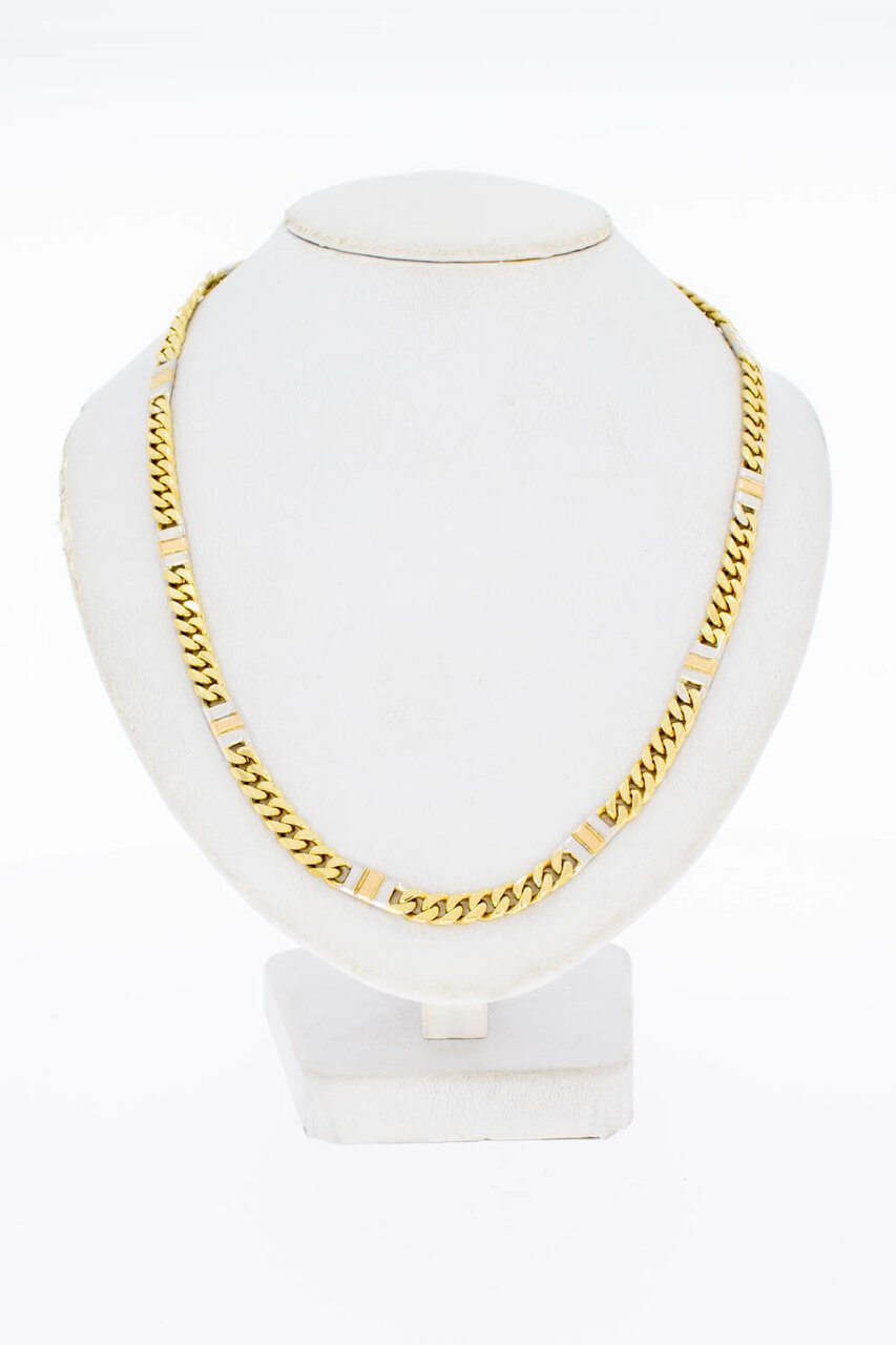 Gourmet ketting 14 karaat goud - 45,5 cm