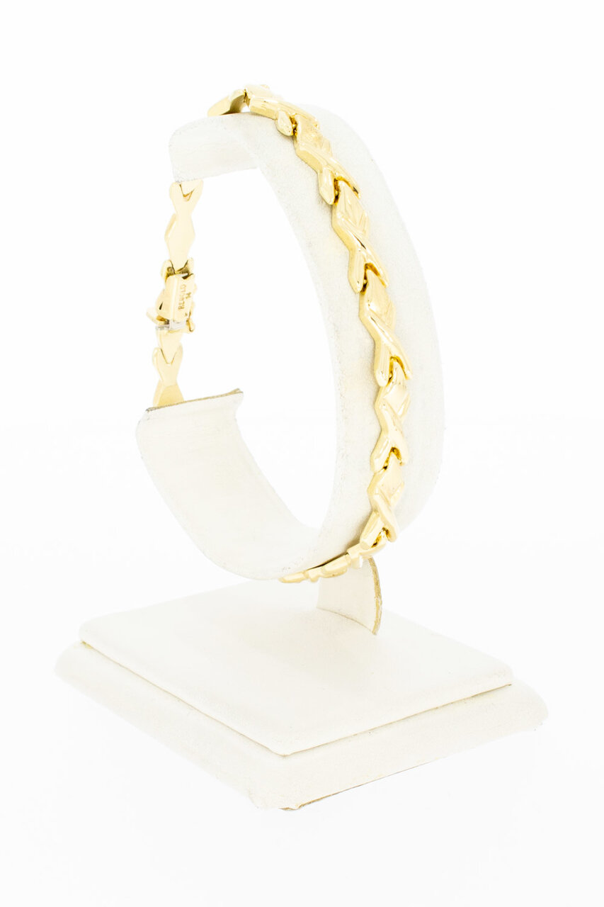 14 karaat goud Kruis armband - 20,5 cm