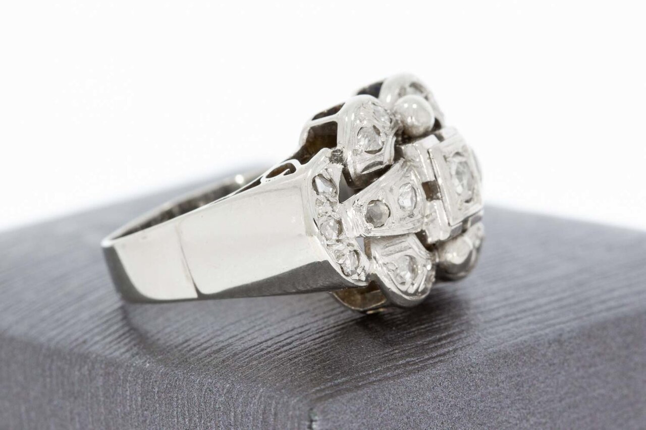 18 Karaat witgouden Diaman ring - 16,8 mm