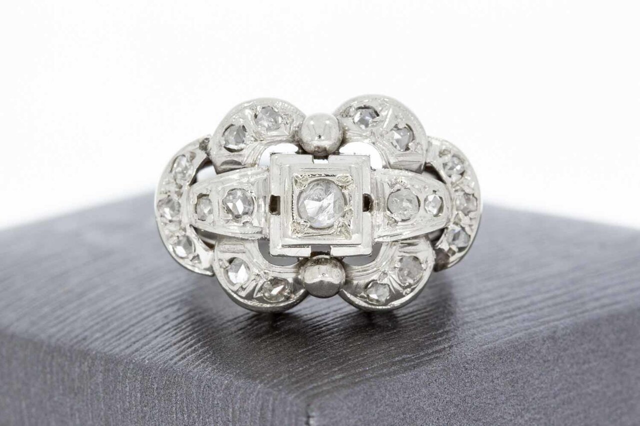 18 Karaat witgouden Diaman ring - 16,8 mm