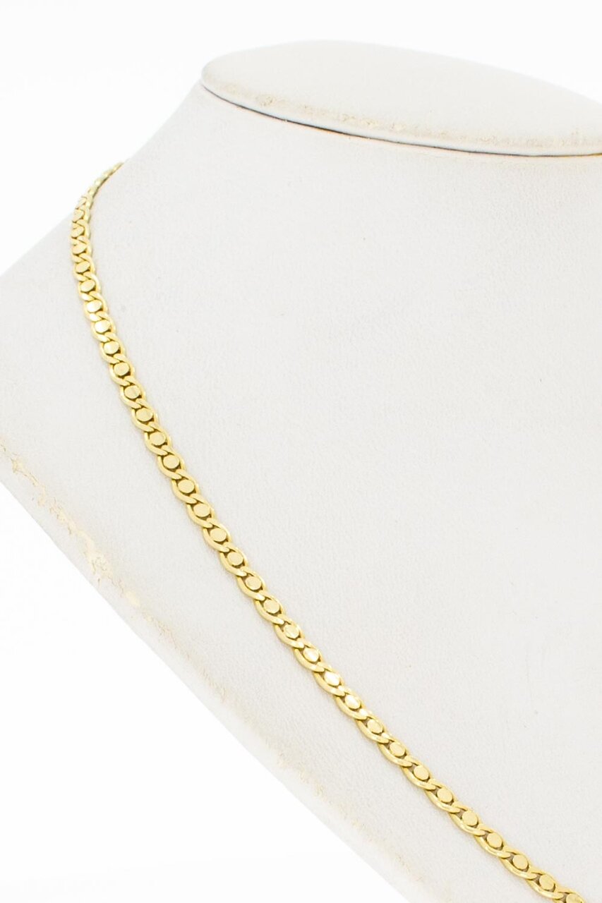 14 Karaat geel gouden Choker - 45 cm