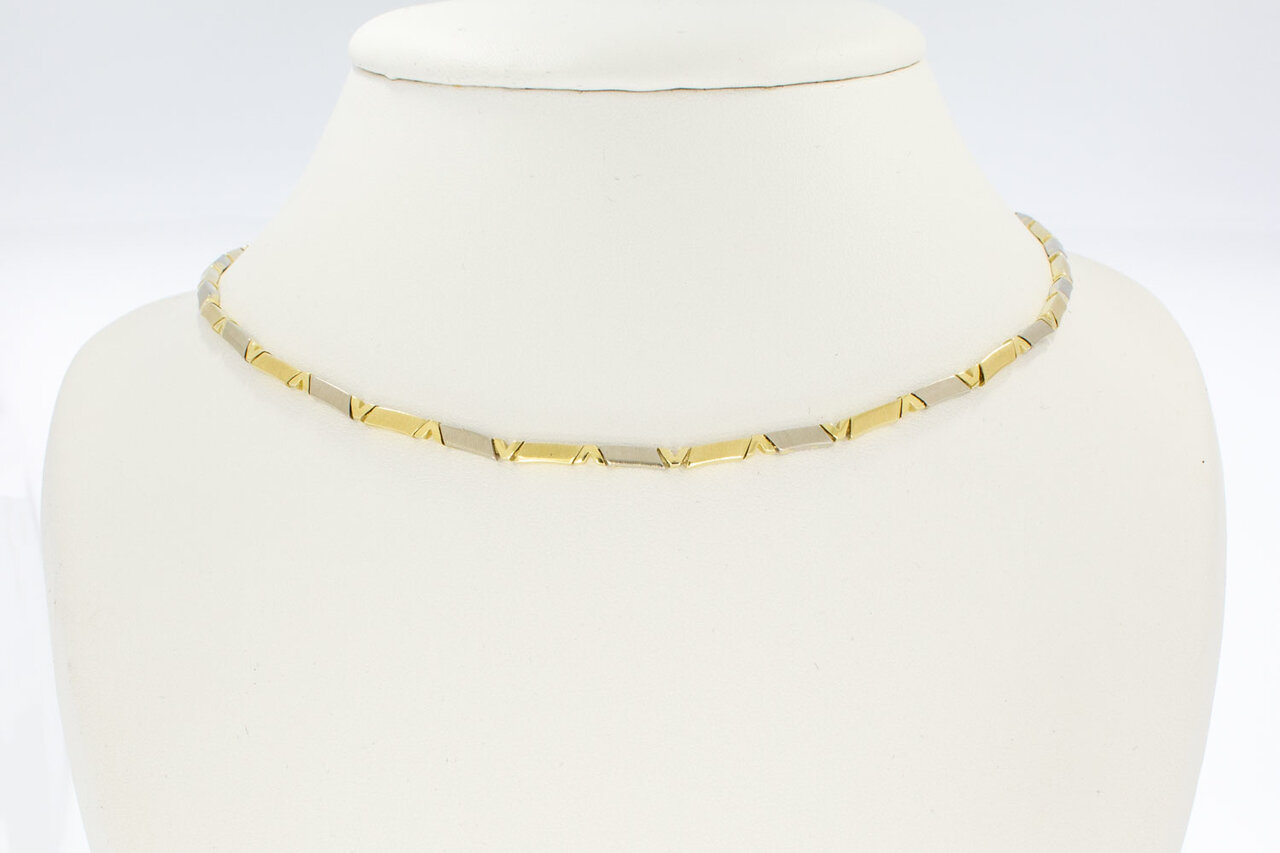 14 Karaat gouden Staafjes Choker - 46,4 cm