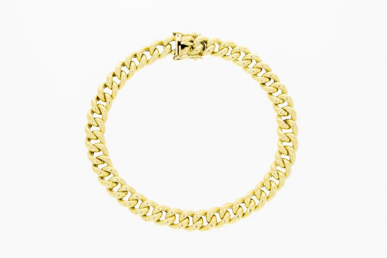 14 Karaat Gourmet schakelarmband - 19,6 cm