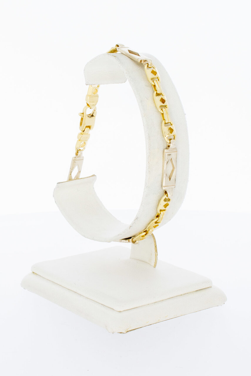 18 Karaat platte Koningsarmband - 21 cm