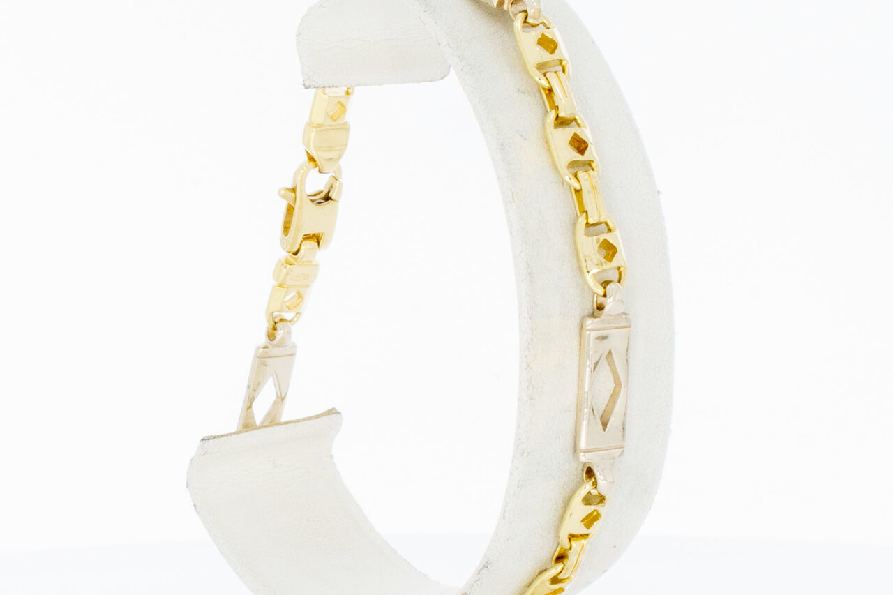 18 Karaat platte Koningsarmband - 21 cm