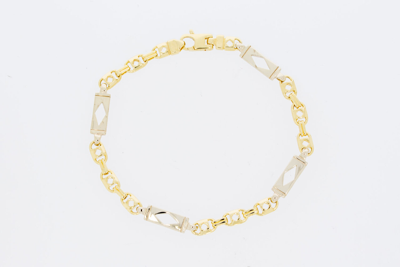 18 Karaat platte Koningsarmband - 21 cm