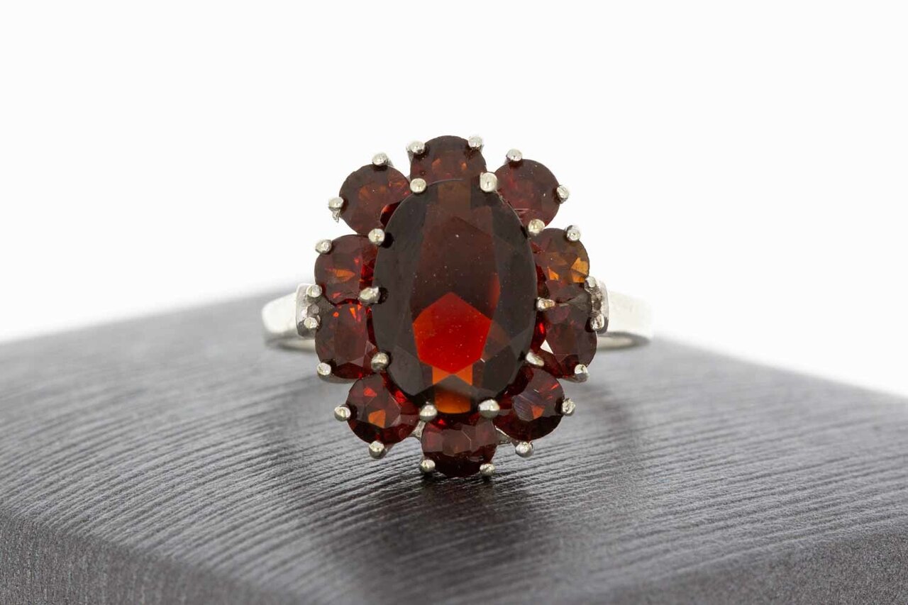 8 Karaat Markies Granaat ring - 15,8 mm
