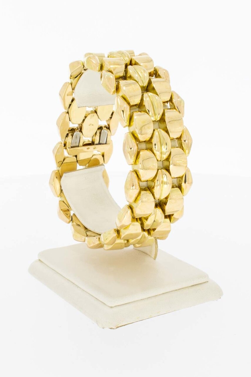 18 Karaat gouden brede armband - 19,7 cm