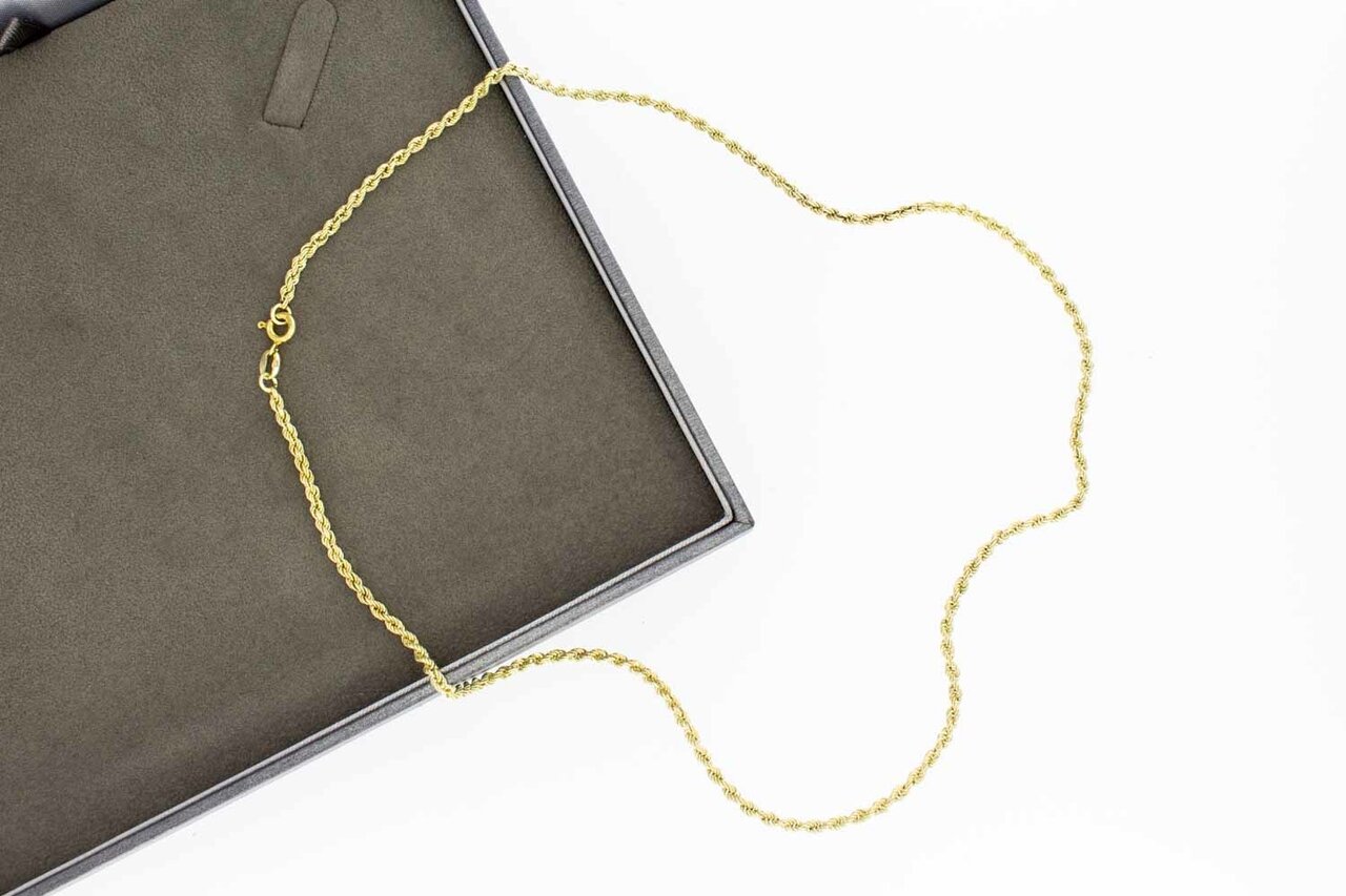 Koord schakelketting 14 Karaat - 50 cm