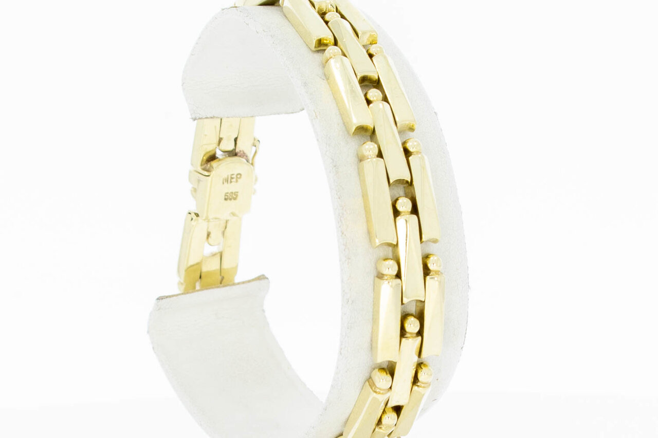 14 Karaat gouden schakel armband - 18,8 cm