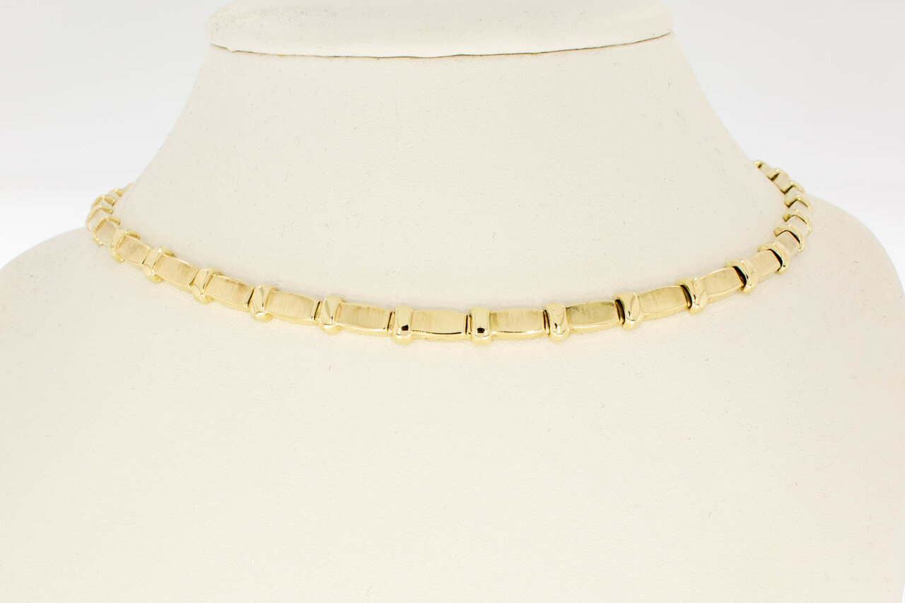 Staafjes ketting 14 karaat goud - 45,5 cm